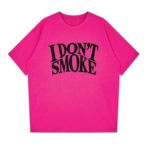Donsmoke‎ Pink Graphic Tee I Don’t Smoke Unisex Small